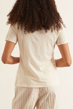 The Frequent Flyer Tee in Vintage White