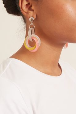 Tangle Earrings in Pink Multi