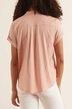 Majan Short Sleeve Shirt in Misty Rose
