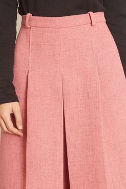 Rizzo Recycled Pleated Skirt in Carnation