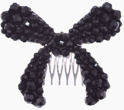 Large Bow Hair Clip in Jet