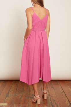 Karolina Dress in Pink Flame
