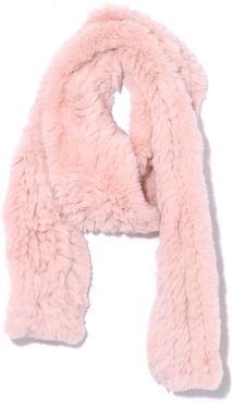 Knitted Rabbit Scarf in Bouton de Rose