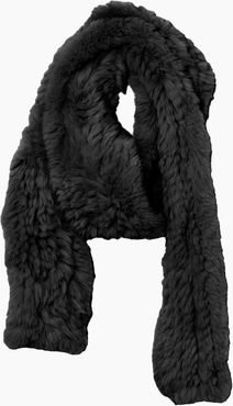 Knitted Rabbit Scarf in Noir