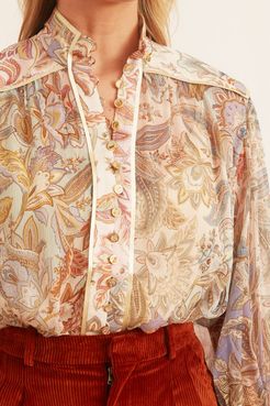 Lucky Bound Blouse in Mixed Jacobean