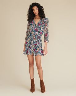 Marilla Floral-Silk Dress