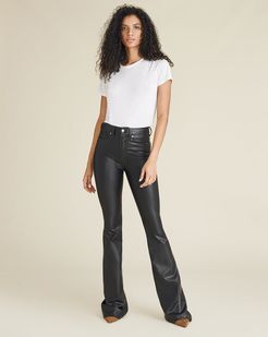 Beverly High-Rise Skinny-Flare Vegan Leather Jean
