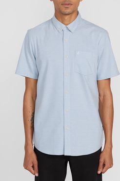 Volcom Everett Oxford Short Sleeve - Wrecked Indigo - Wrecked Indigo - XXL