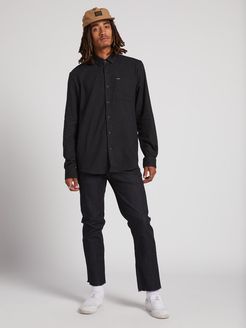 Volcom Caden Solid Long Sleeve - Black - Black - L