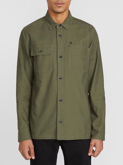 Volcom Caven Long Sleeve - Army Green Combo - Army Green Combo - S