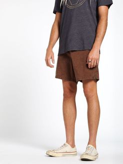 Volcom Steppen Elastic Waist Shorts - Vintage Brown - Vintage Brown - XS
