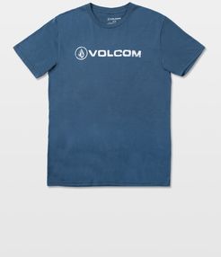 Volcom Lino Euro Short Sleeve Tee - Harbor Blue - Harbor Blue - XL