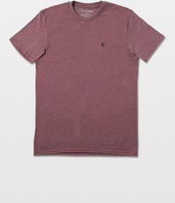 Volcom Via Stone Contrast Heather Tee - Burgandy - Burgundy - M