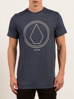 Volcom Pin Line Stone Short Sleeve Tee - Navy - Navy - S