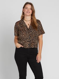 Volcom Gen Wow Short Sleeve Plus Size - Animal Print - Animal Print - 24W