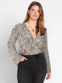 Volcom I'M A Leo Long Sleeve Plus Size - Leopard - Leopard - 24W