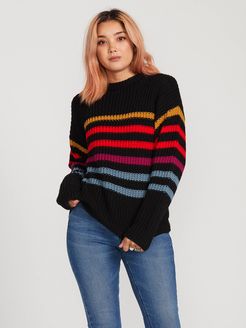 Volcom Move On Up Sweater - Black Combo - Black Combo - XL