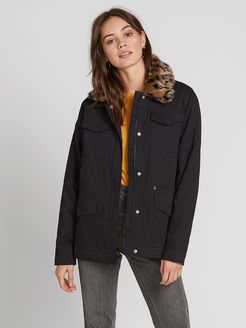 Volcom Womens V-51 Jacket - Black - Black - XL