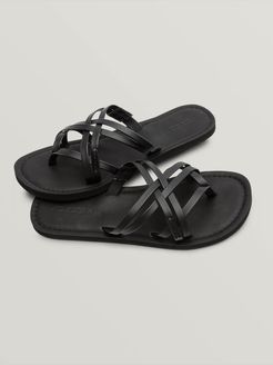 Volcom Strap Happy Sandals - Black Out - Black Out - 10
