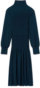 Smocked Midi Dress in Blue size 2 US