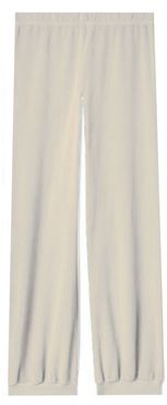 High-Waisted Harem Velour Pant in Beige size Small