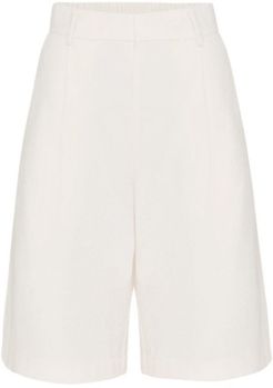High Waisted Tailored Loose Short in Ivory size 10U/6