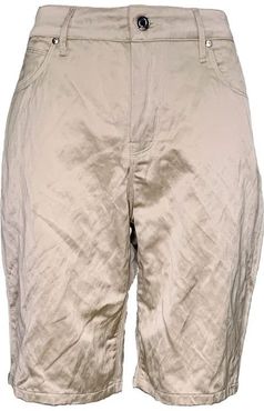 Jami Crinkle Satin 3/4 Shorts in Ivory size 24