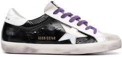 Superstar Shiny Mirror Sneaker in Black/Purple size 36.0I