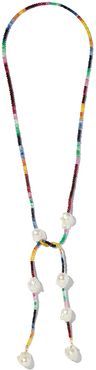 Ruby, Emerald and Sapphire Rockstar Lariat Necklace