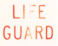 Guard Sign in Red/White
