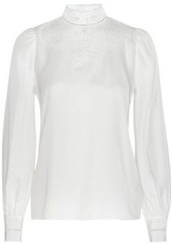 Ada Embroidered Blouse in White size Large