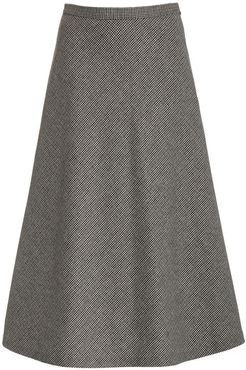 Alvina A-Line Midi Skirt in Grey size 0 US