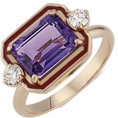 Volare Butterfly Amethyst Cocktail Ring in Purple/Gold