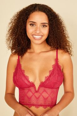 Allure Cropped Cami | Small Red Lace Camisole