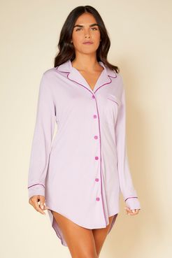 Bella Sleep Shirt | Small Purple Cotton Shirt