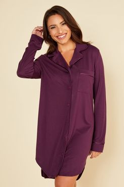 Bella Sleep Shirt | Small Purple Cotton Shirt