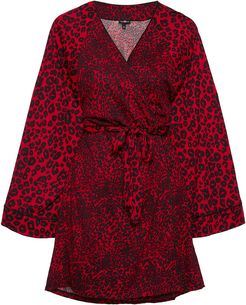 Bella Printed Robe | Small Red Cotton Robe