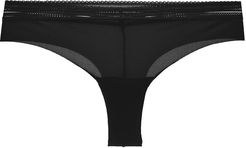 Laced In Aire Laced In Aire Lowrider Thong | Small/medium Black Mesh Thong