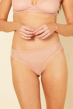 Mesh Temptation Low Rise Thong | Small/medium Pink Mesh Thong