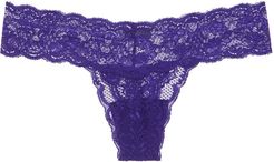 Never Say Never Cutie Low Rise Thong | One Size Purple Lace Thong