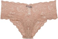 Never Say Never Hottie Low Rise Boyshort | Small/medium Brown Lace Hot Pant