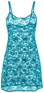 Never Say Never Foxie Chemise | Xlarge Blue Lace Chemise