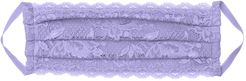 Never Say Never Pleated Face Mask | One Size Purple Lace Accessory