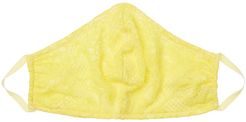 Never Say Never V Face Mask | One Size Yellow Lace Accessory