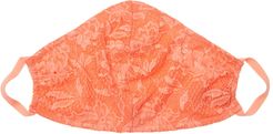 Never Say Never V Face Mask | One Size Orange Lace Accessory