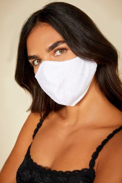 Never Say Never V Face Mask | One Size White Lace Accessory