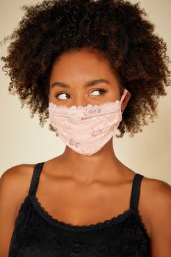 Savona Pleated Face Mask | One Size Brown Lace Accessory