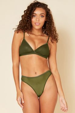 Soire Confidence Brazilian Minikini | Small/medium Green Mesh Italian Cut Bikini