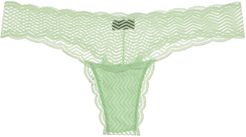 Sweet Treats Sweet Treats Geo Thong | One Size Green Lace Thong