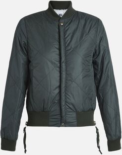 100% Polyester Neil Side Zip Bomber Jacket in Army Bandier